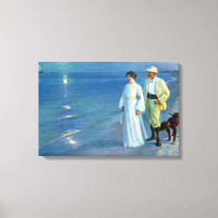 Peder Severin Krøyer Summer Evening Skagen Beach Canvas Print