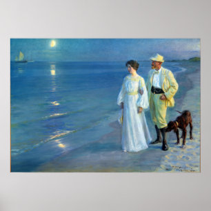 Peder Severin Krøyer Summer Evening Skagen Beach Poster