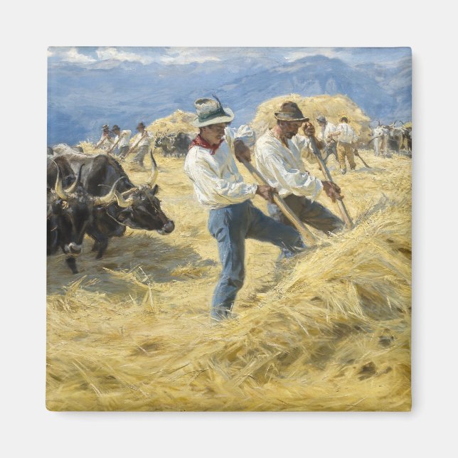 Peder Severin Kroyer - Threshing in the Abruzzi Magnet (Front)