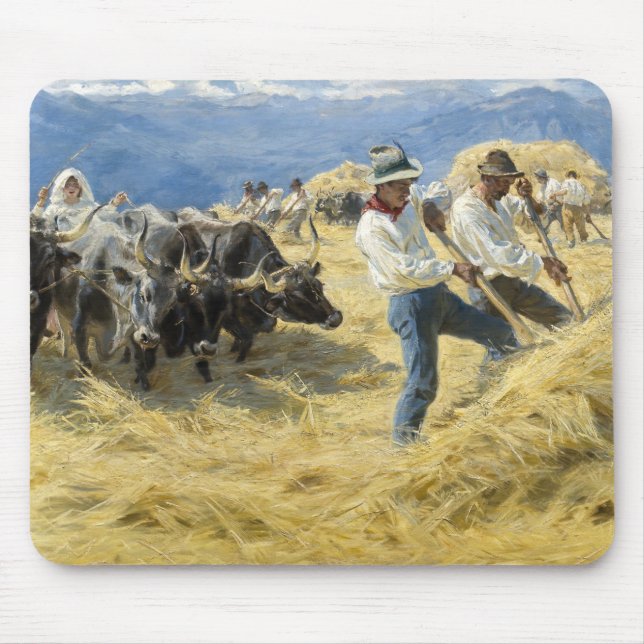 Peder Severin Kroyer - Threshing in the Abruzzi Mouse Mat (Front)
