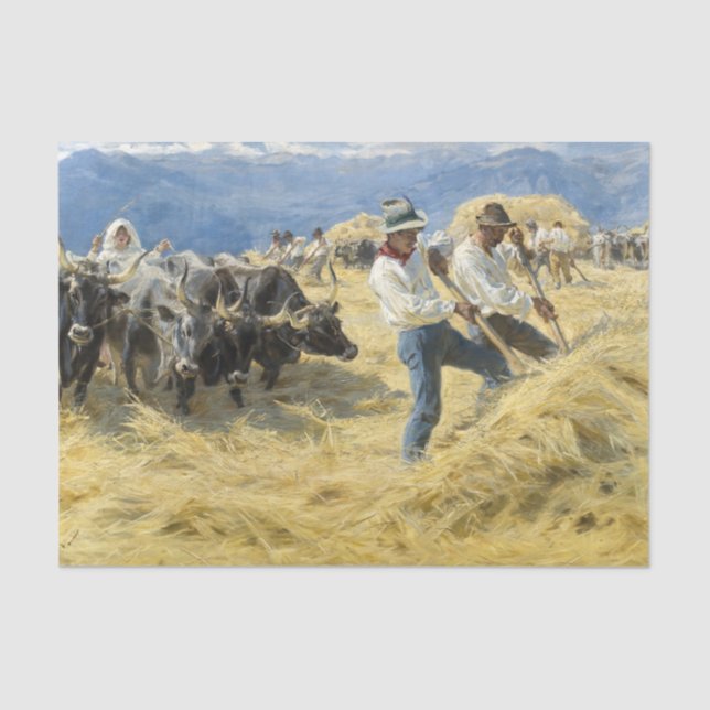 Peder Severin Kroyer - Threshing in the Abruzzi Tissue Paper (Front)