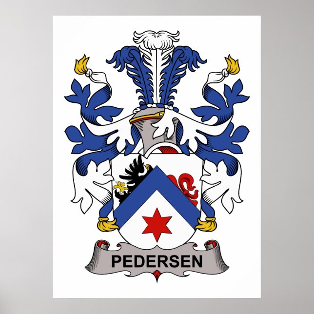 Pedersen Family Crest Poster (Front)
