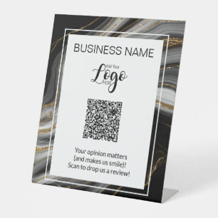 Pedestal QR Code Review Sign – Review