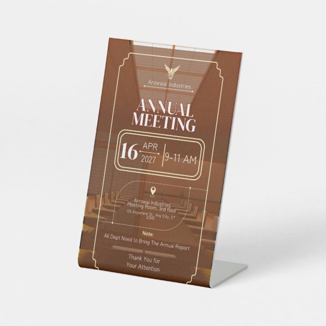 PEDESTAL SIGN (Front)