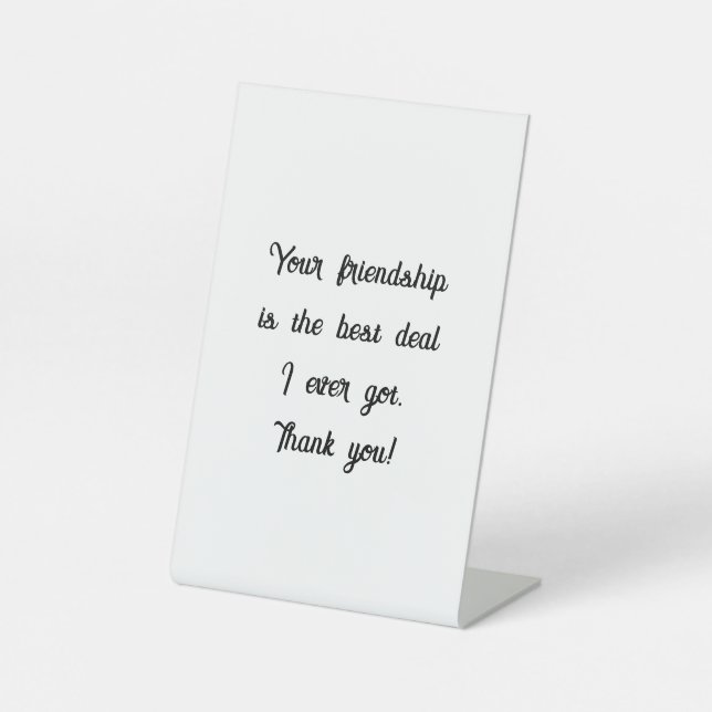 Pedestal Sign, 4" X 6" Pedestal Sign (Front)