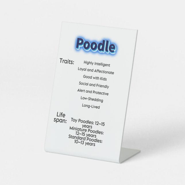 Pedestal Sign, 4" X 6" Sign (Front)