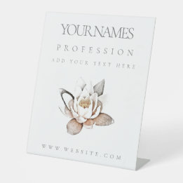 PEDESTAL SIGN : BUSINESS PROMOTION : WHITE LOTUS