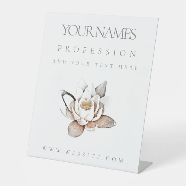 PEDESTAL SIGN : BUSINESS PROMOTION : WHITE LOTUS (Front)