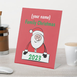Pedestal Sign - Custom Family Christmas (add name)