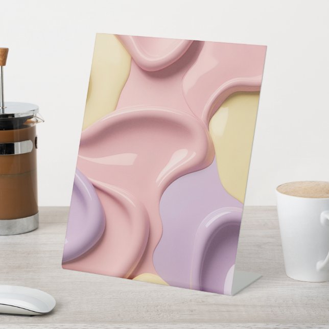 Pedestal sign in stylish abstract graphic (In SItu)