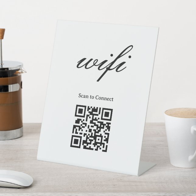  Pedestal Sign | Modern Wifi Qr Code (In SItu)