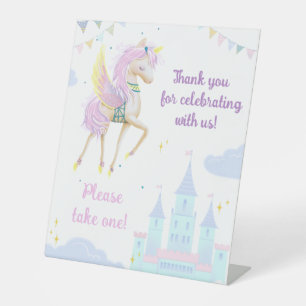 Pedestal Sign "Please take one!" for Birthday.