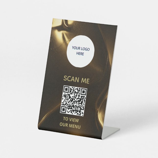 Pedestal Sign – QR Menu Display (Front)
