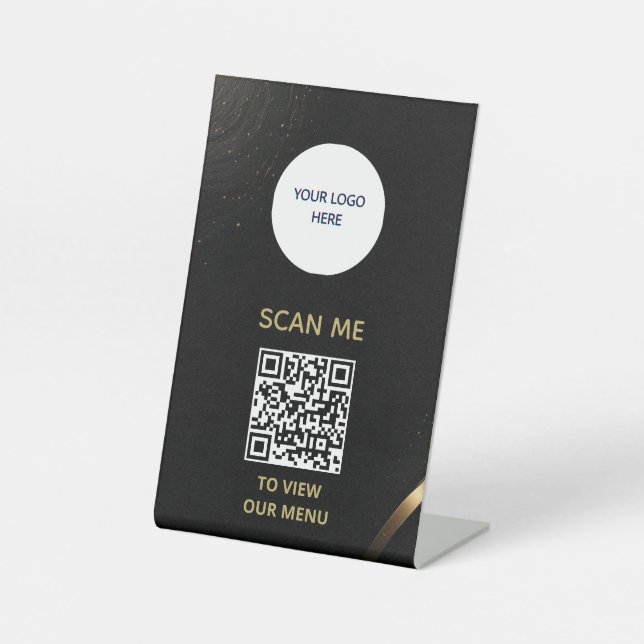 Pedestal Sign – QR Menu Display (Front)