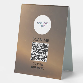 Pedestal Sign – QR Menu Display