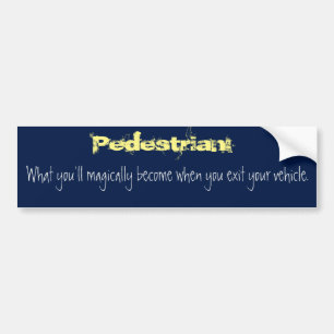 Pedestrian Bumper Sticker
