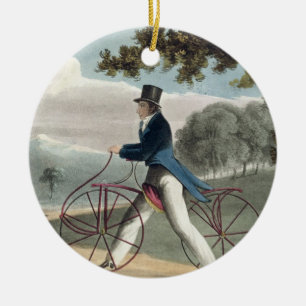 Pedestrian Hobbyhorse, from Ackermann's Repository Ceramic Tree Decoration