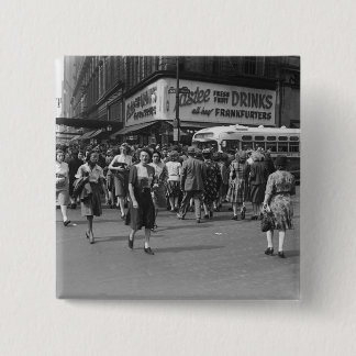 Pedestrians 2 15 cm square badge