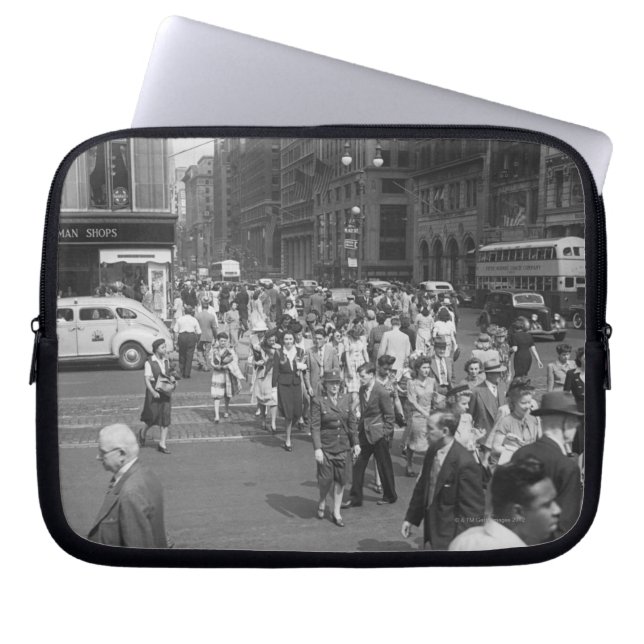 Pedestrians Laptop Sleeve (Front)