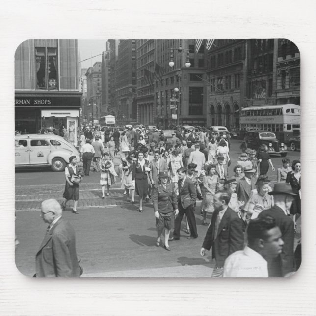 Pedestrians Mouse Mat (Front)