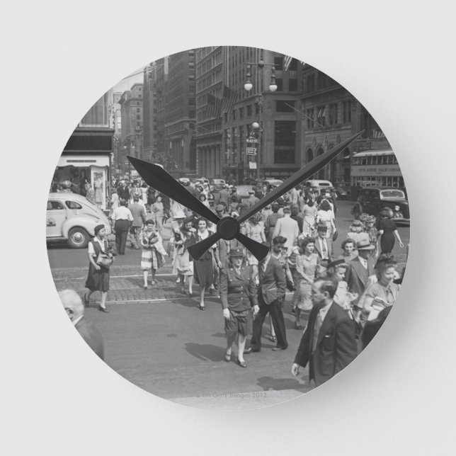 Pedestrians Round Clock (Front)