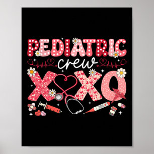 Pediatric Crew Nurse Valentine Peds Squad Nursing Poster