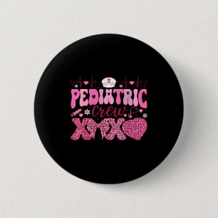 Pediatric Crew Xoxo Nurse Valentines Day Coquette 6 Cm Round Badge