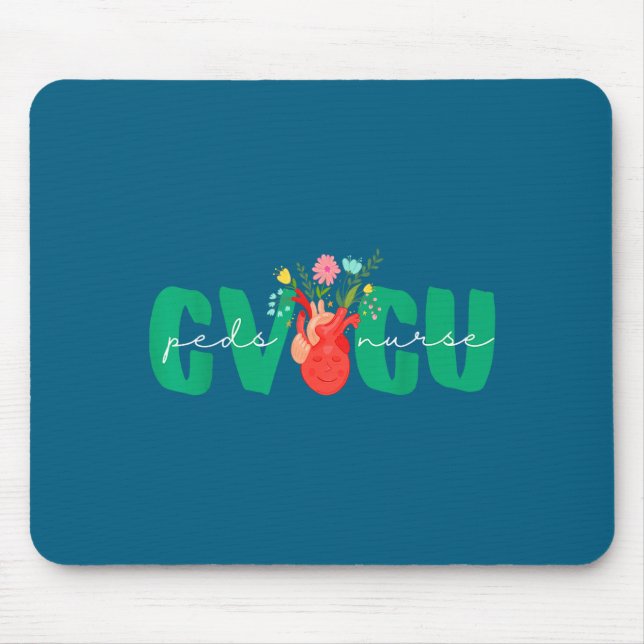 Pediatric Cvicu Nurse Cardiovascular Intensive Car Mouse Mat (Front)