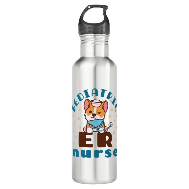 Pediatric ER Nurse 710 Ml Water Bottle (Front)