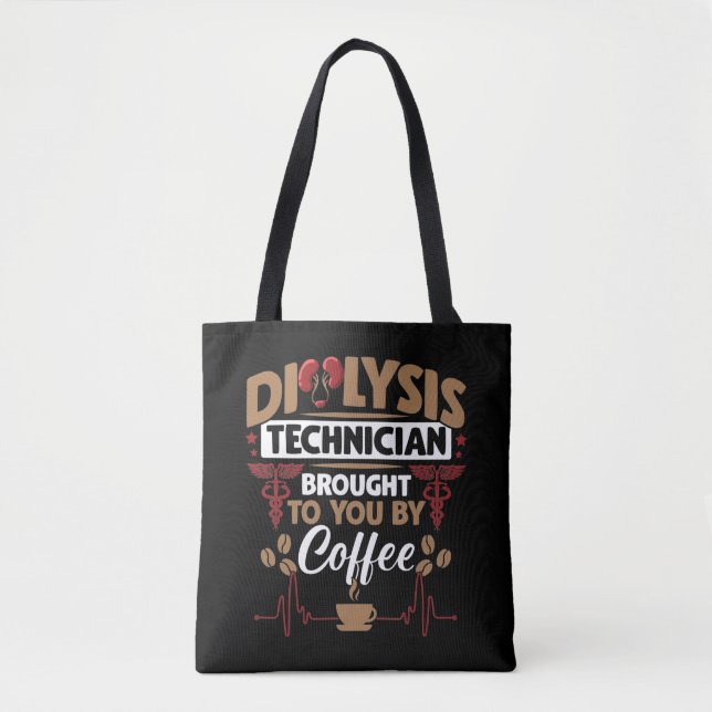 Pediatric Medicine Dialysis Technician Coffee Love Tote Bag (Front)