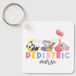 Pediatric Nurse Animal Safari Zoo Peds Nurse Nursi Key Ring