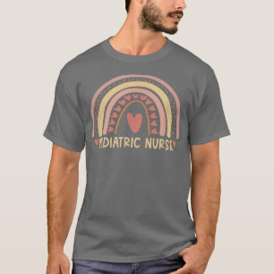 Pediatric Nurse Boho Rainbow Cute Nursing Student T-Shirt