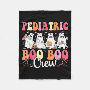 Pediatric Nurse Boo Boo Crew Ghost Nurse Halloween Fleece Blanket