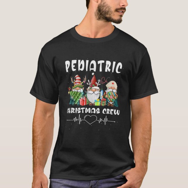 Pediatric Nurse Christmas Cute Gnomes Nursing  T-Shirt (Front)