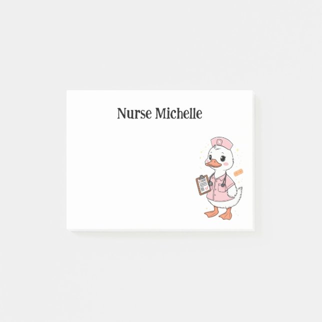 Pediatric Nurse Cute Duck Children's Ward Post-it Notes (Front)