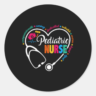 Pediatric Nurse Future Nurse Nursing School Nurse Classic Round Sticker