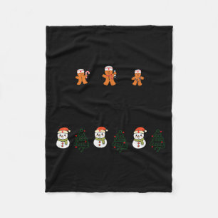 Pediatric Nurse Gingerbread Christmas Xmas Peds Ho Fleece Blanket