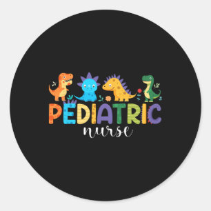 Pediatric Nurse Peds Nursing Dinosaur Appreciation Classic Round Sticker