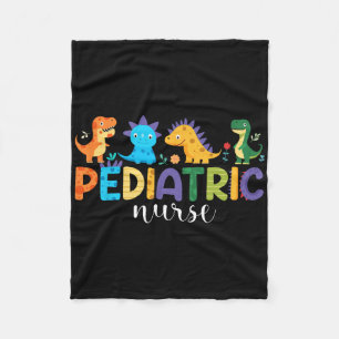Pediatric Nurse Peds Nursing Dinosaur Appreciation Fleece Blanket