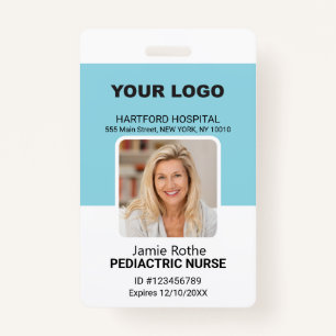 Pediatric Nurse Photo Logo ID Badge