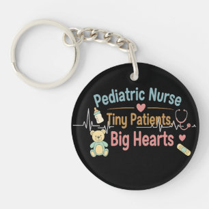 Pediatric Nurse Tiny Patients Big Hearts Key Ring