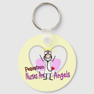 Pediatric Nurses are Angels Key Ring