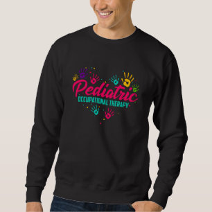 Pediatric Occupational Therapy Colorful Heart Art Sweatshirt