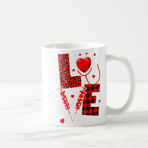 Pediatric Peds Nurse Valentines Day Love Heart Ste Coffee Mug
