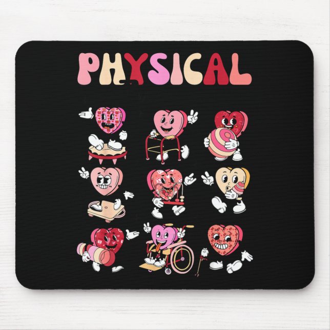 Pediatric Physical Therapy Pt Pta Happy Valentine' Mouse Mat (Front)