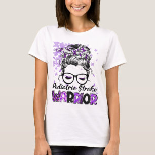 Pediatric Stroke Warrior Women Girl Survivor T-Shirt