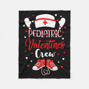 Pediatric Valentines Day Nurse Crew Family Group N Fleece Blanket
