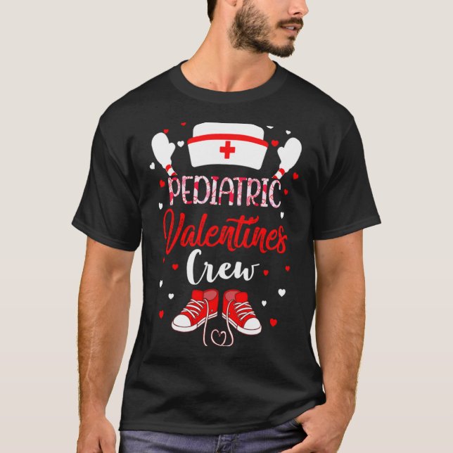 Pediatric Valentines Day Nurse Crew Family Group N T-Shirt (Front)