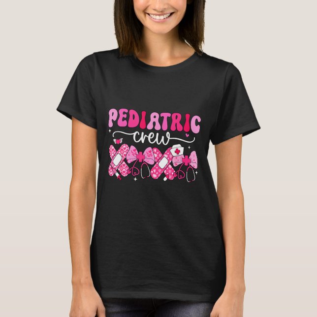 Pediatric Valentines Nurse Crew Peds Nurse Valenti T-Shirt (Front)