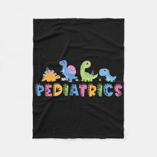 Pediatrics Pediatric Squad Nurse Dinosaur Cute Ped Fleece Blanket